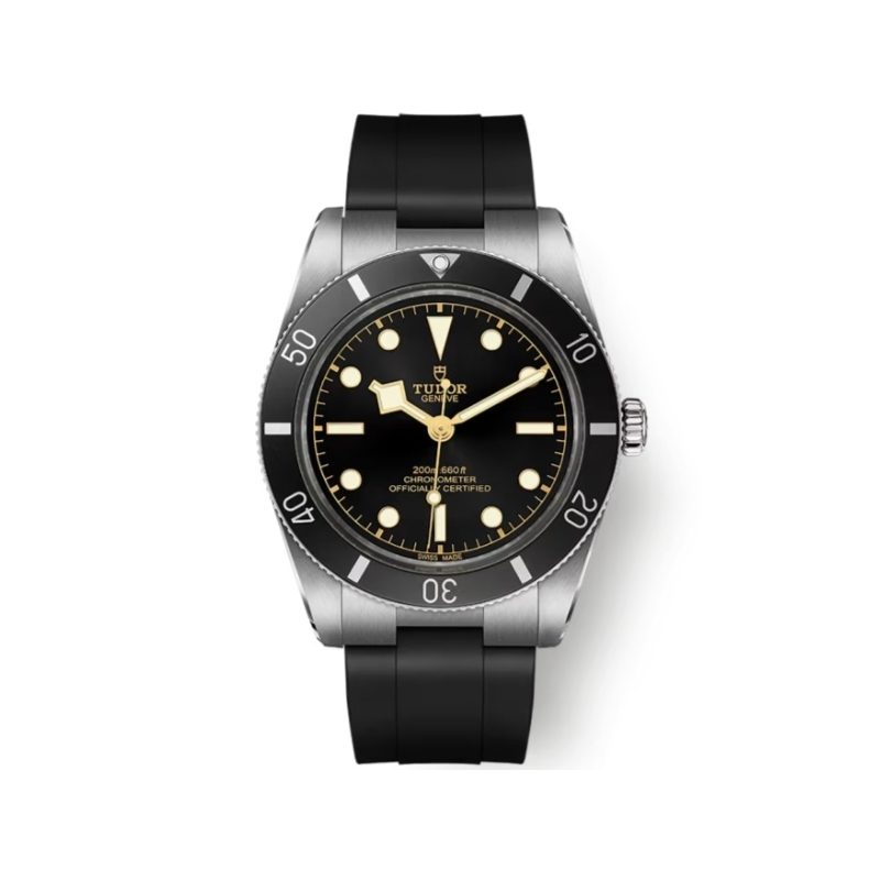 Tudor Black Bay 54 37 mm black with rubber strap | Relojería